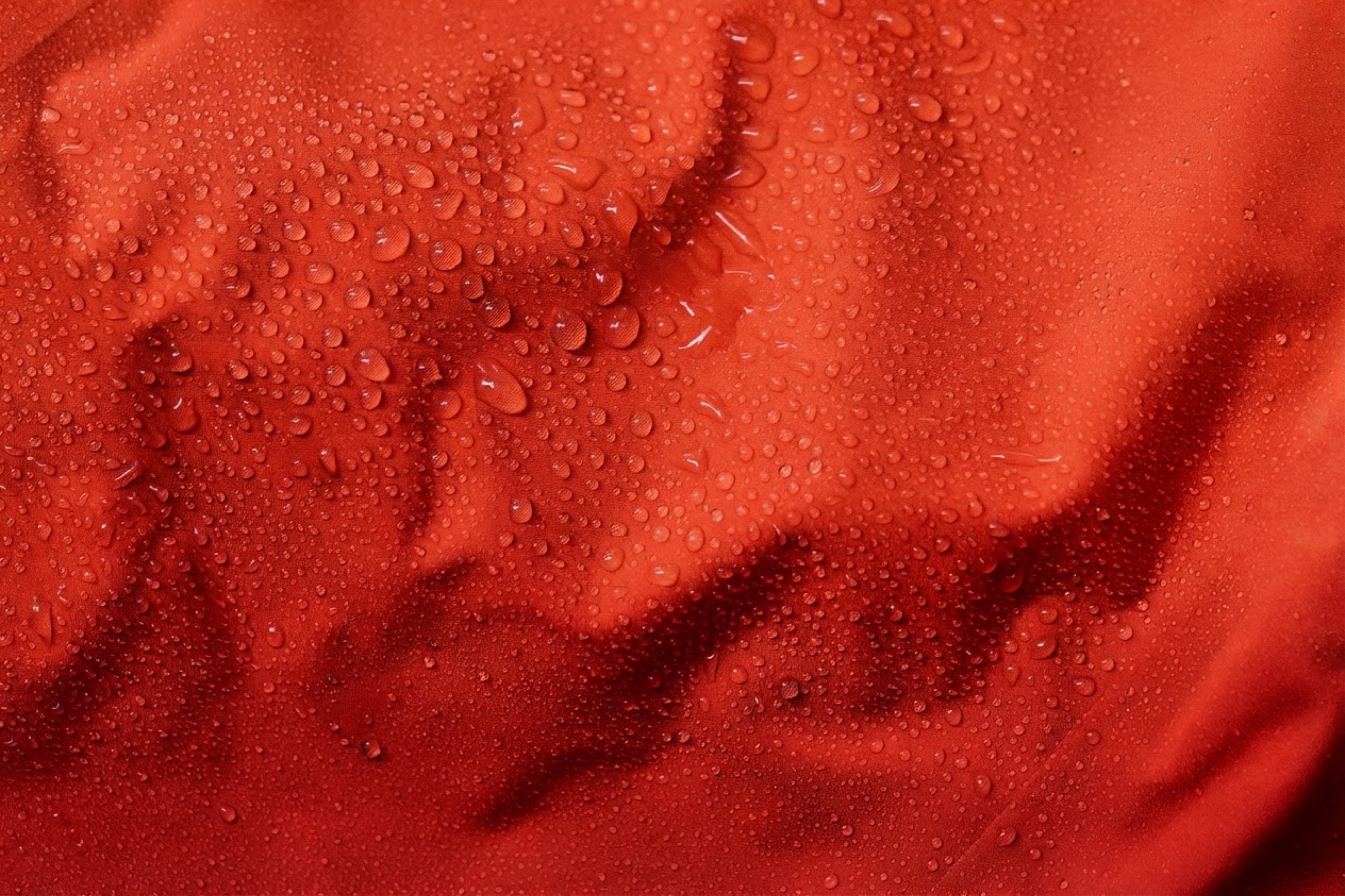 Water droplets on technical fabric